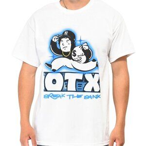 OTX BOYZ Mens Break The Bank Graffiti White T-Shirt Size L‎ NWT